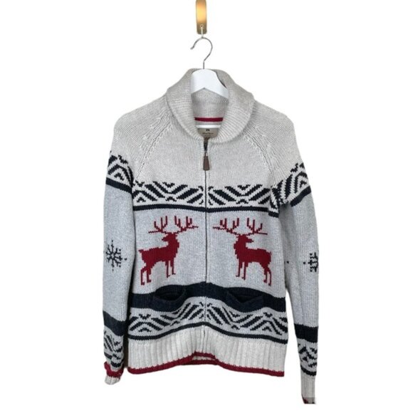 Wind River Deer Wool Blend Cowichan Sweater Size Medium - Picture 1 of 7